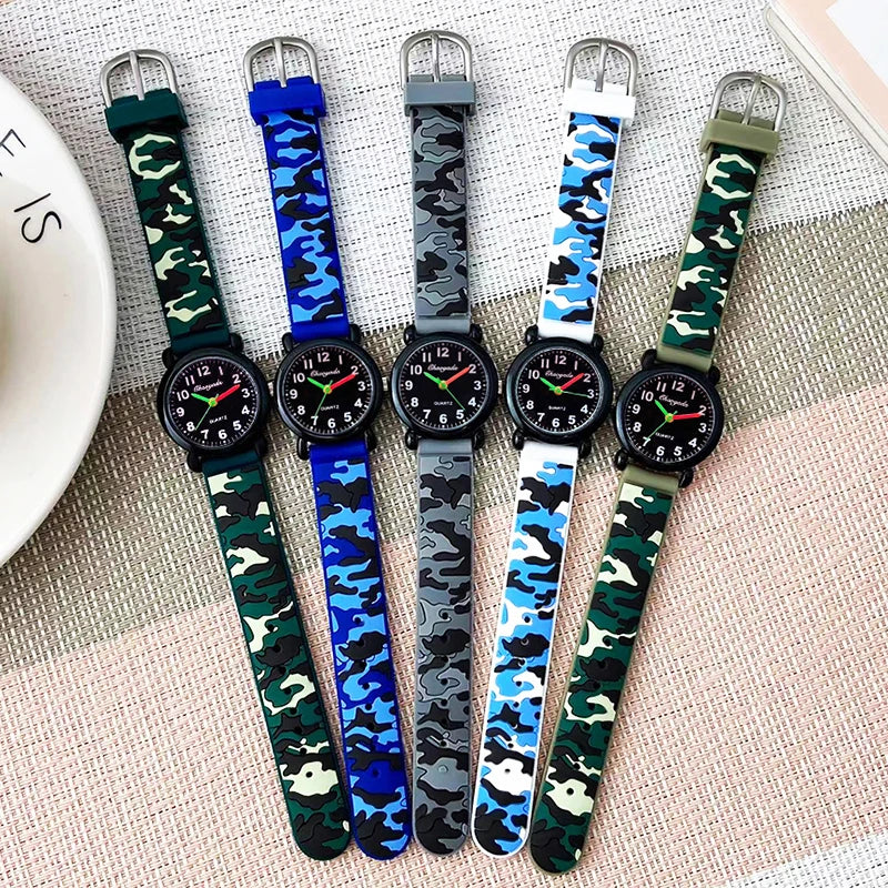 Camouflage Quartz Kids Watches