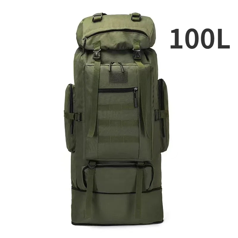80L/100L Tactical Large Backpack For Outdoors Adventure 100L (Green) Bags