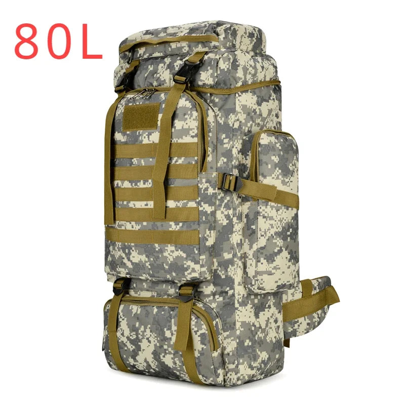 80L/100L Tactical Large Backpack For Outdoors Adventure 80L (ACU) Bags