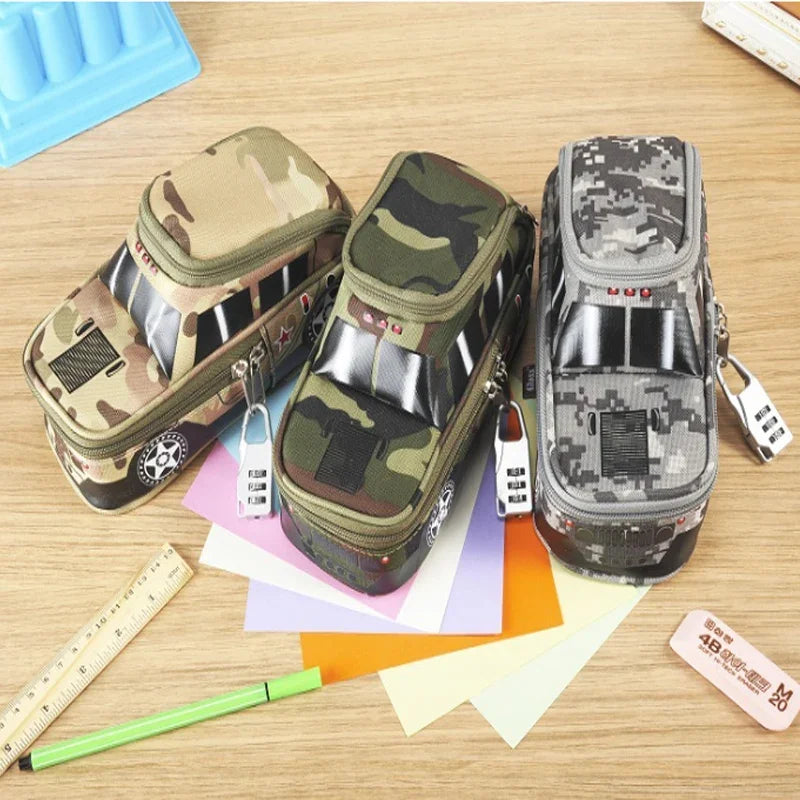 Camouflage Off-road Vehicle Pencil Case