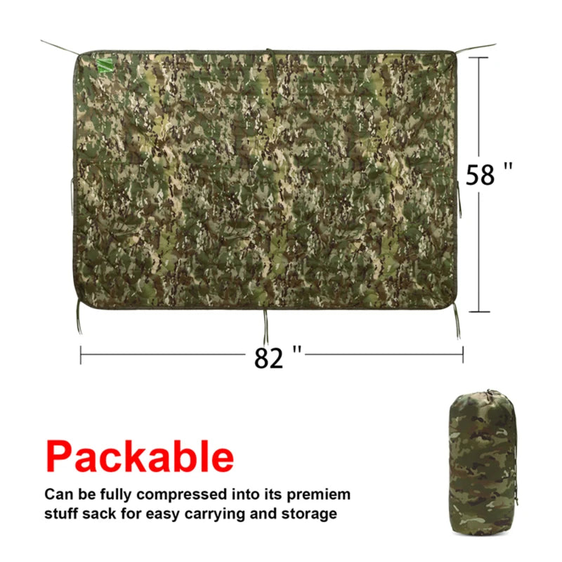 Camouflage Camping Warm Blanket