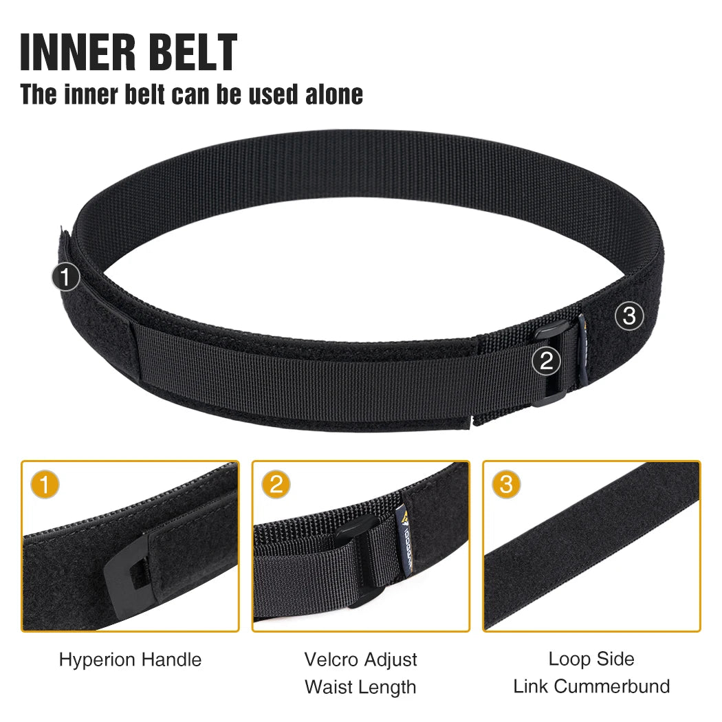 Inner And Outer Adjustable Combat Belt