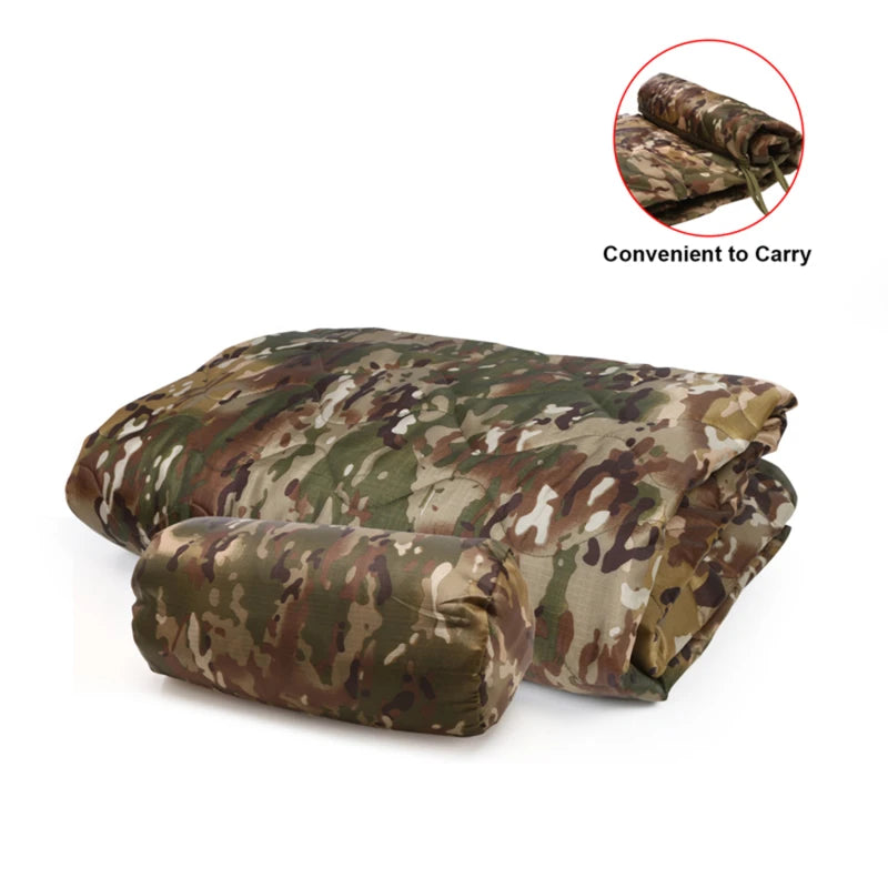 Camouflage Camping Warm Blanket