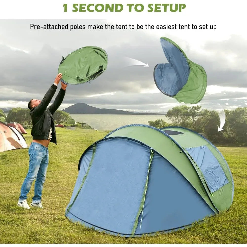 4 Person Instant Tent with Skylight