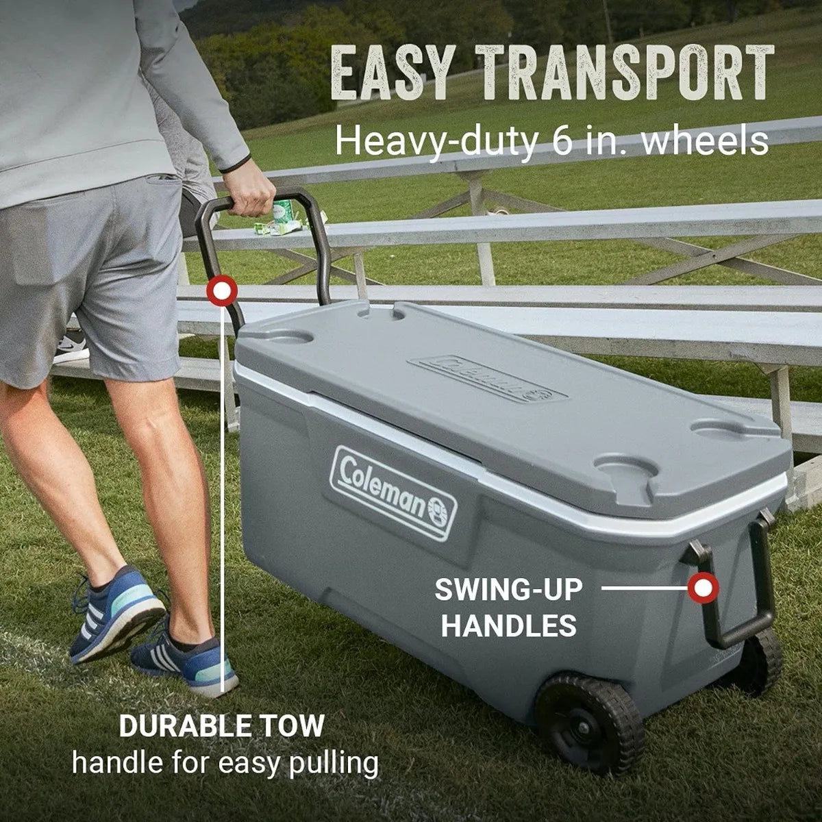 Insulated Portable Wheeled Cooler - 100+ Can Capacity