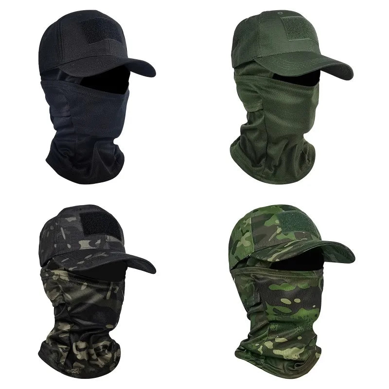 2pcs/set Balaclava Face Mask And Military Caps