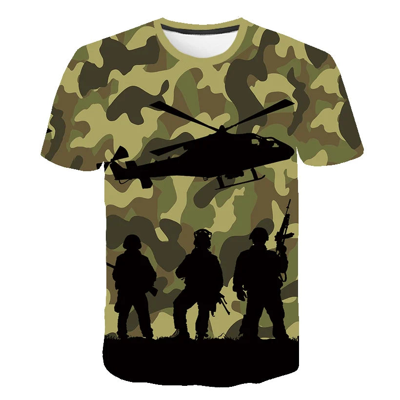 Camouflage  Printing T-Shirt