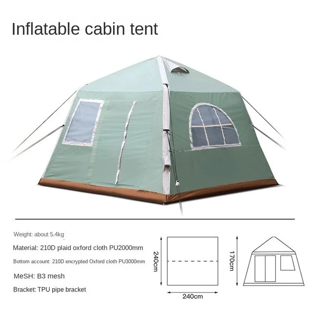 5-8 Person Camping Inflatable Cabin Tent