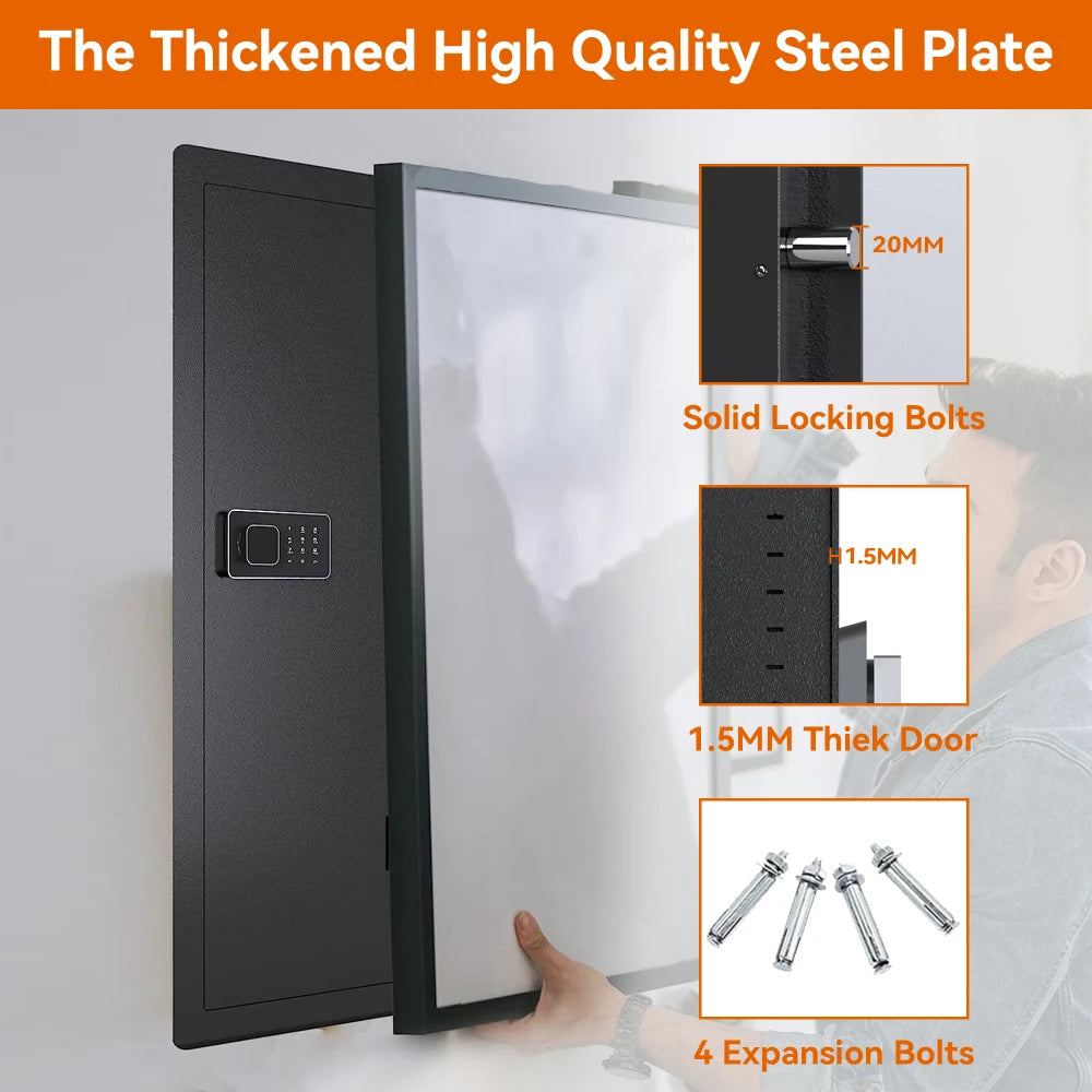 Wall Gun Safe With Digital Keypad