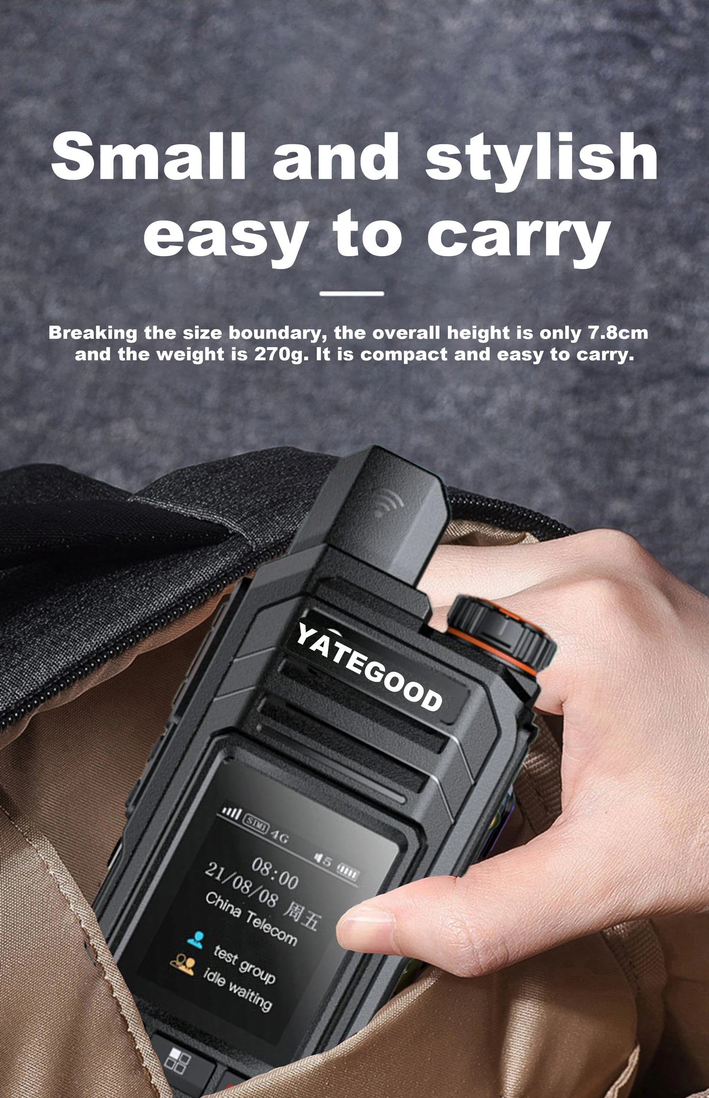 YATEGOOD G800 Walkie Talkie No distance limit Intercom Long standby Portable More than 5000KM 4G 5G