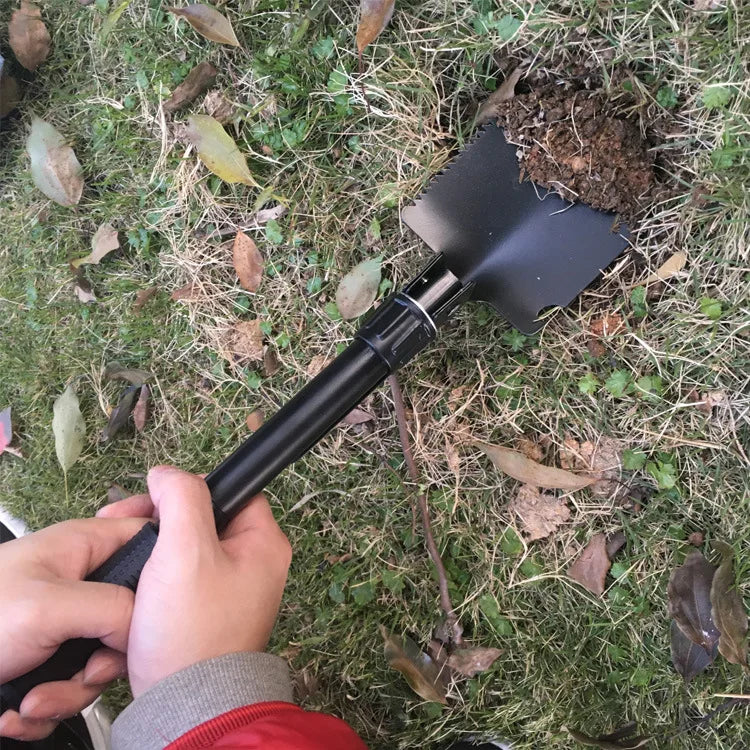 Small Folding Shovel With Built-in Compass