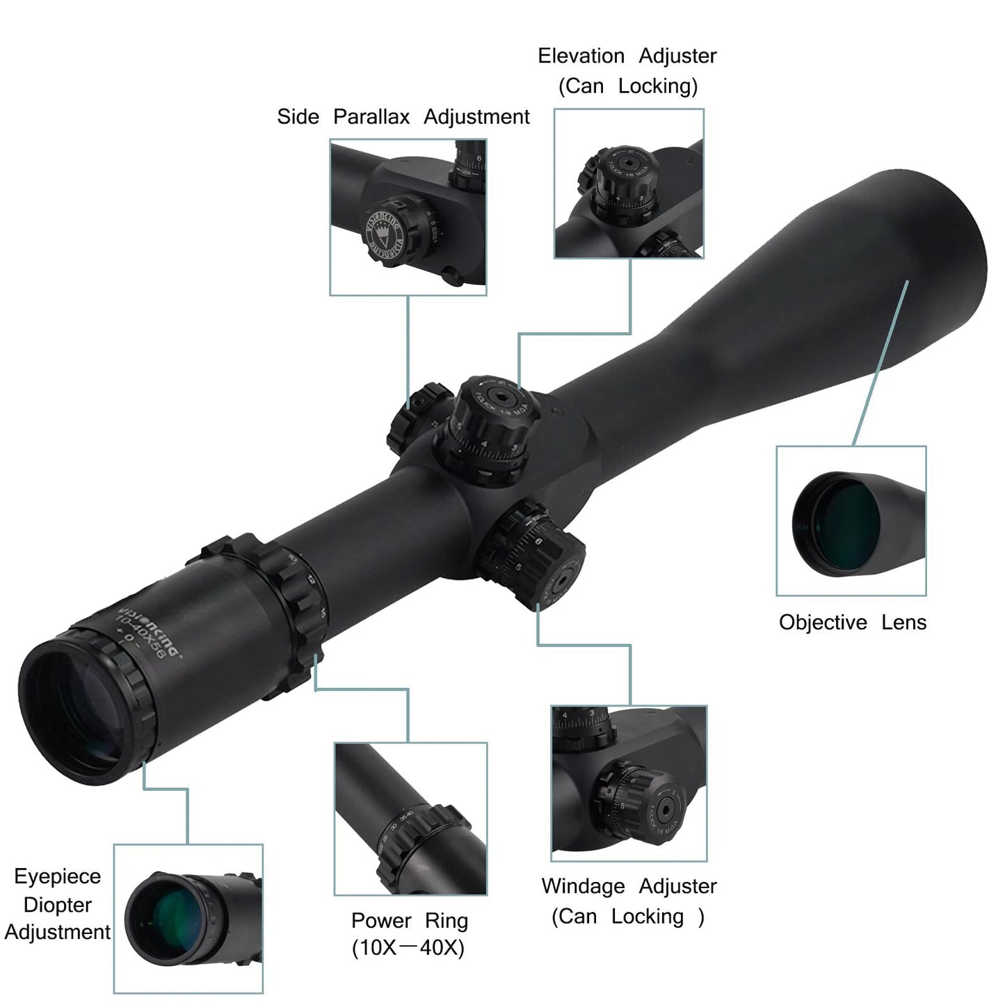 40x56 T Military Riflescope Long Range Sniper Aim