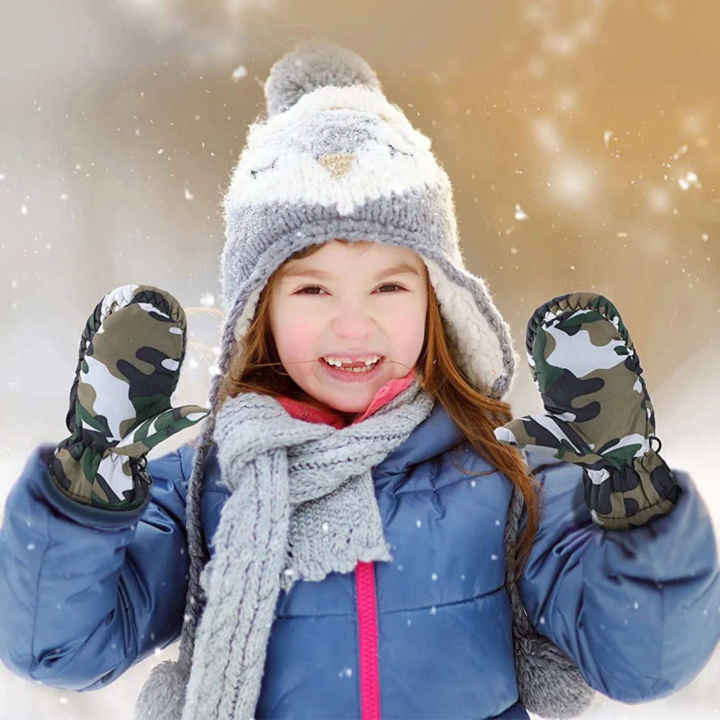 Kids Winter Waterproof Gloves