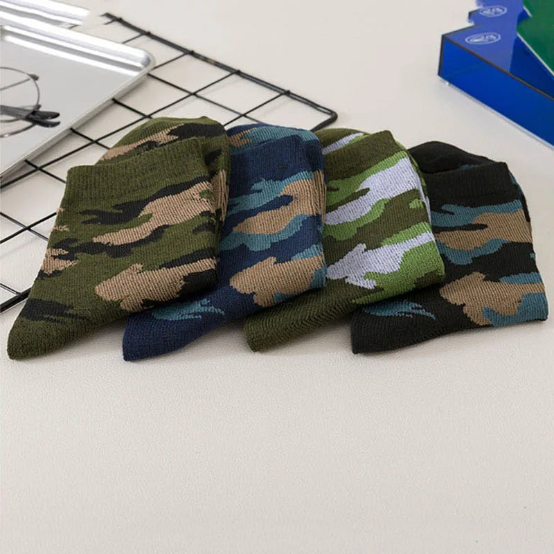 5 Pairs Camouflage Army Cotton Socks