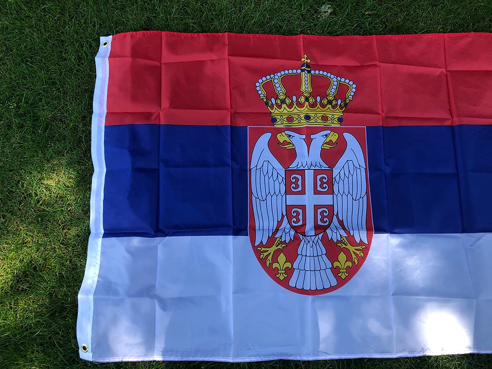 Serbia Flag 5*3 FT (150*90 CM)