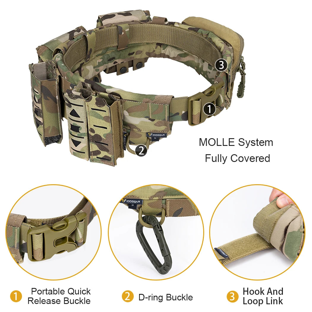 Inner And Outer Adjustable Combat Belt