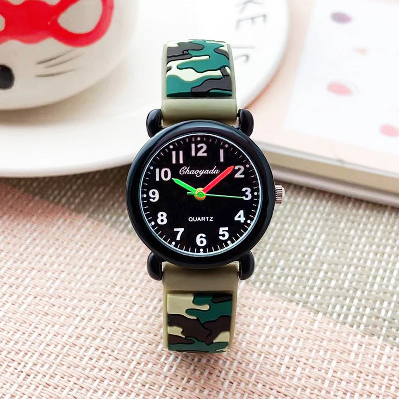 Camouflage Quartz Kids Watches