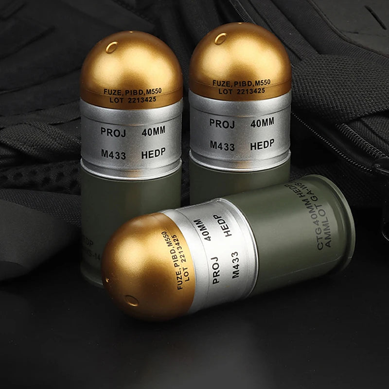 1/2/3PCS M433 HEDP 40mm Cartridge Dummy Grenade Model