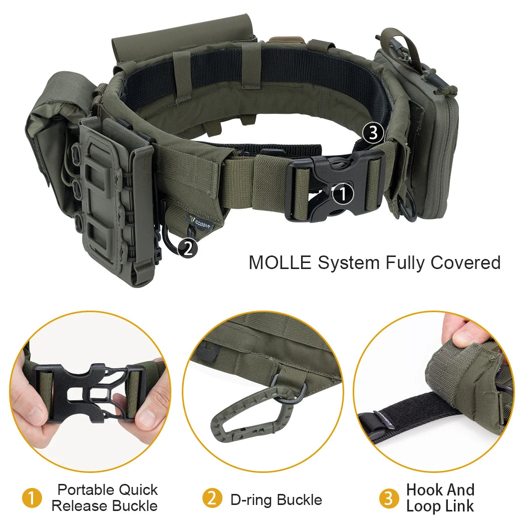 Inner And Outer Adjustable Combat Belt