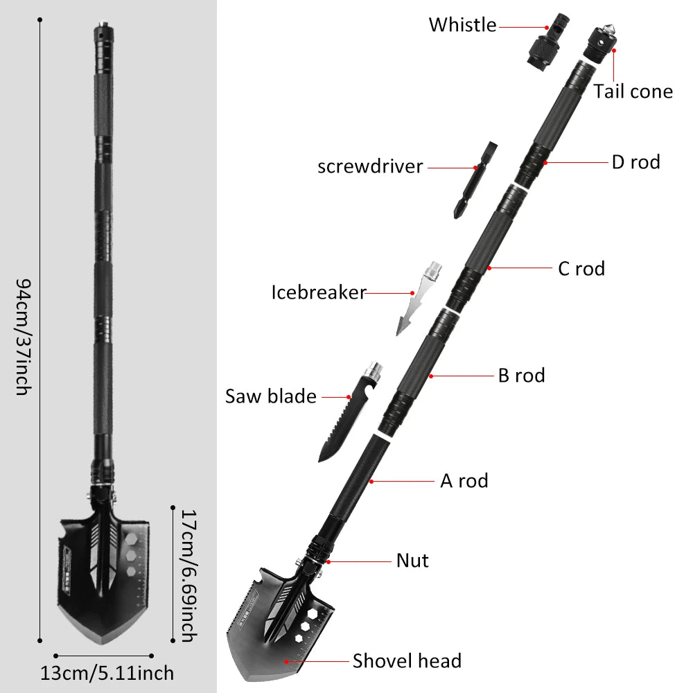 Multifunctional Folding Military Shovel