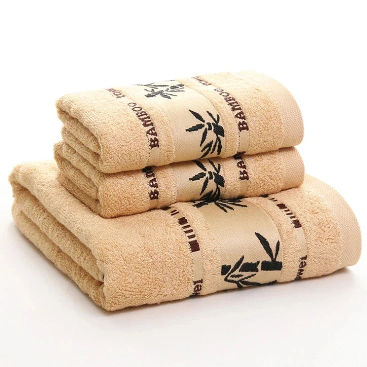 Set of 3 Thicker Bamboo Green Towel Set