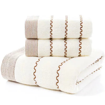 Set of 3 Thicker Bamboo Green Towel Set