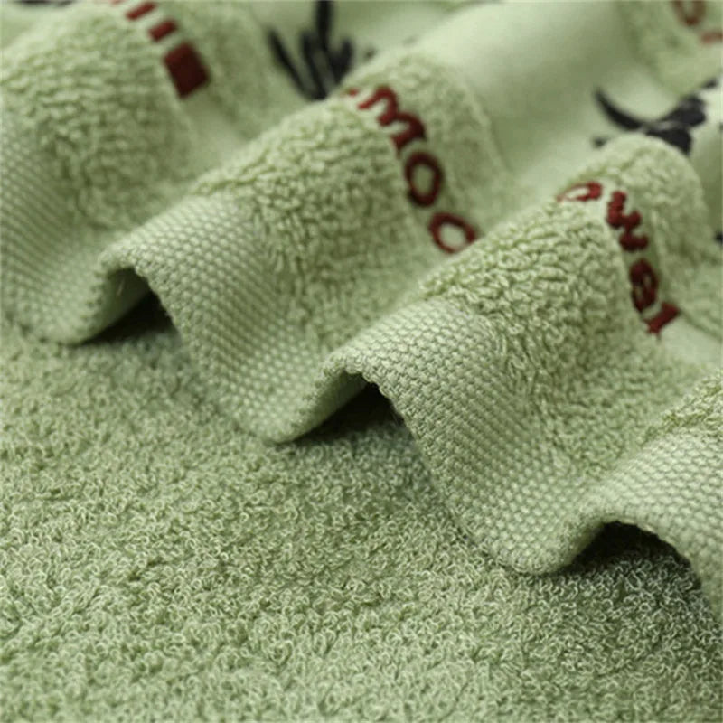 Set of 3 Thicker Bamboo Green Towel Set