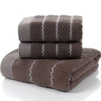 Set of 3 Thicker Bamboo Green Towel Set