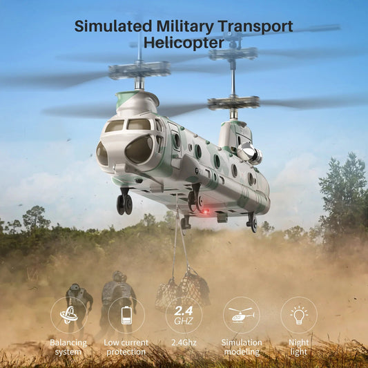 Q21 Dual Propeller Military Transport Helicopter RC Toy Military-Outdoors.com