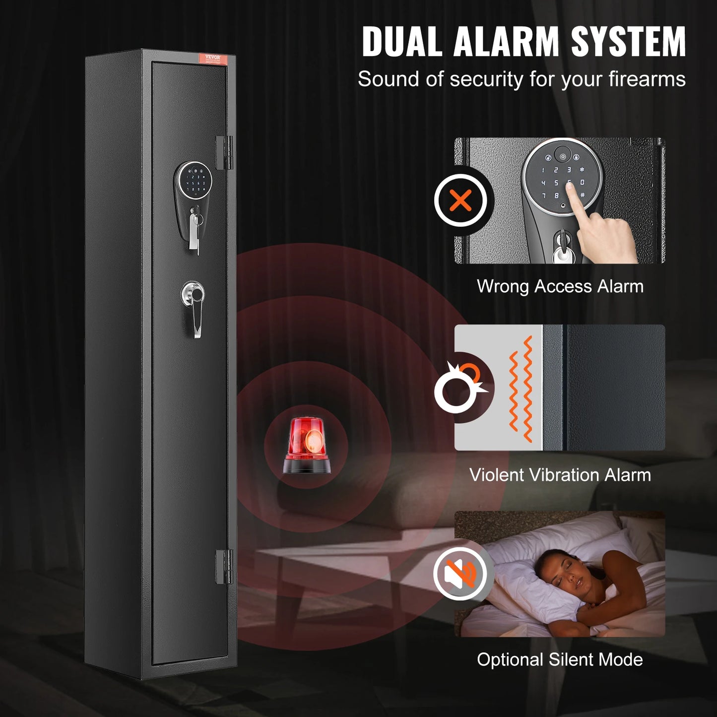 Rifles Gun Safe with Digital Keypad & Lock