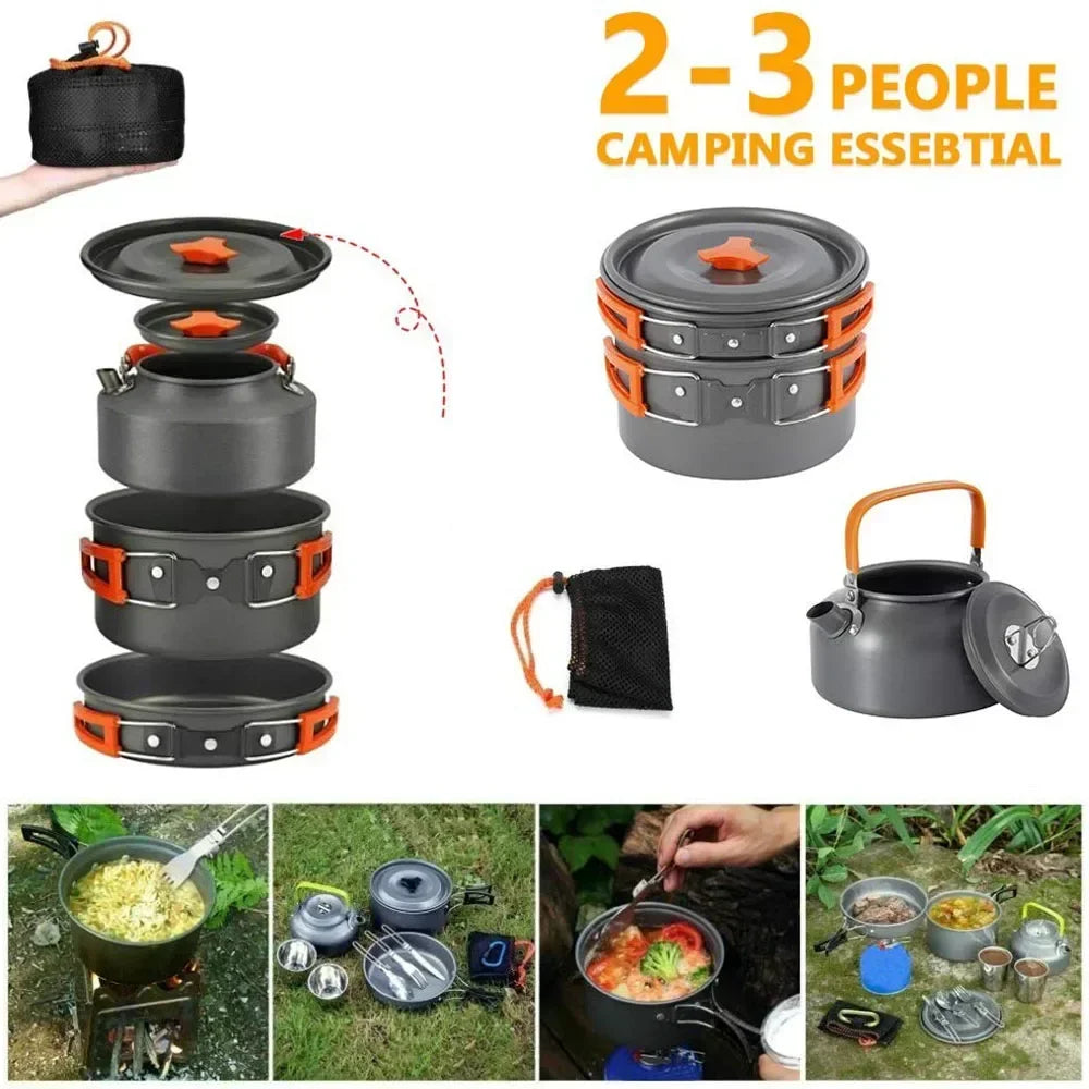 Camping Cookware Aluminum Set