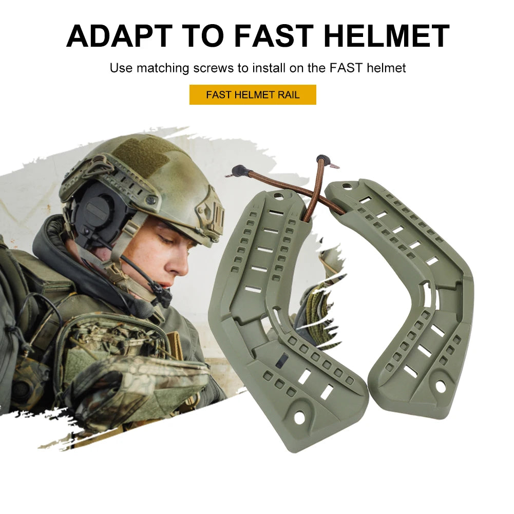 Tactical Helmet Side Guide Rails Set