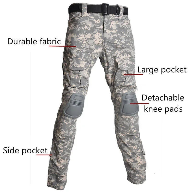 Tactical Shirts and Pants With Knee Pads