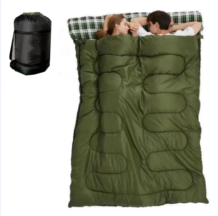 Two Person Warm Sleeping Bag With 2 Pillows