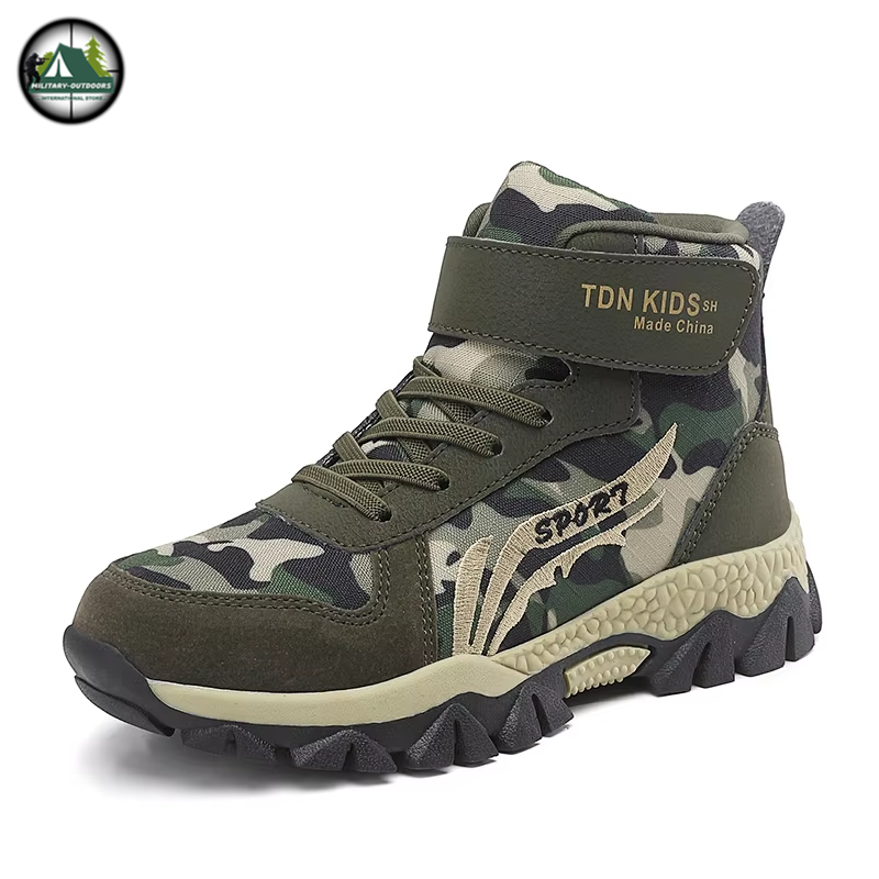 Winter Childrens Camouflage Plush Sneaker