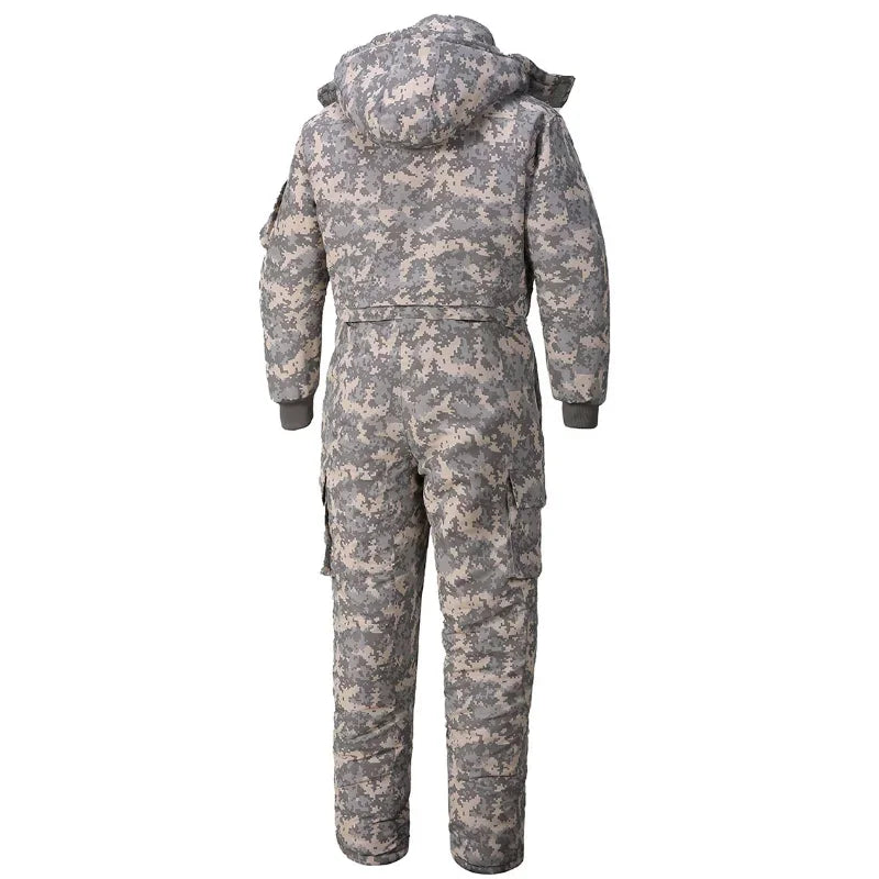 Winter Waterproof  Camouflage Warm Hooded Overalls