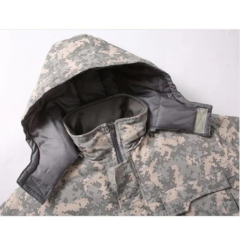 Winter Waterproof  Camouflage Warm Hooded Overalls