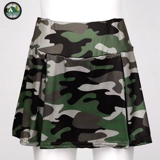 Women Camouflage Sporty Mini Skirt