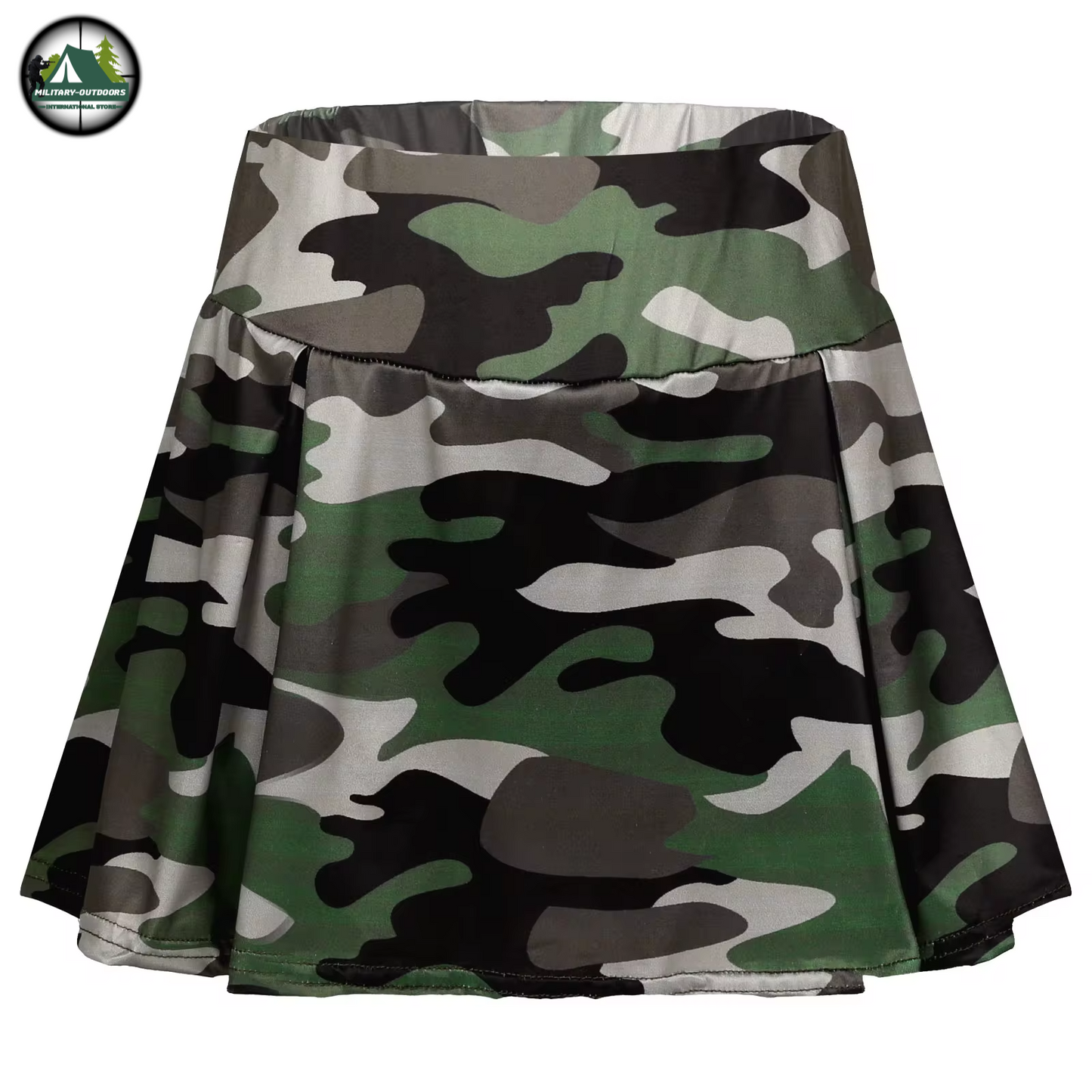 Women Camouflage Sporty Mini Skirt