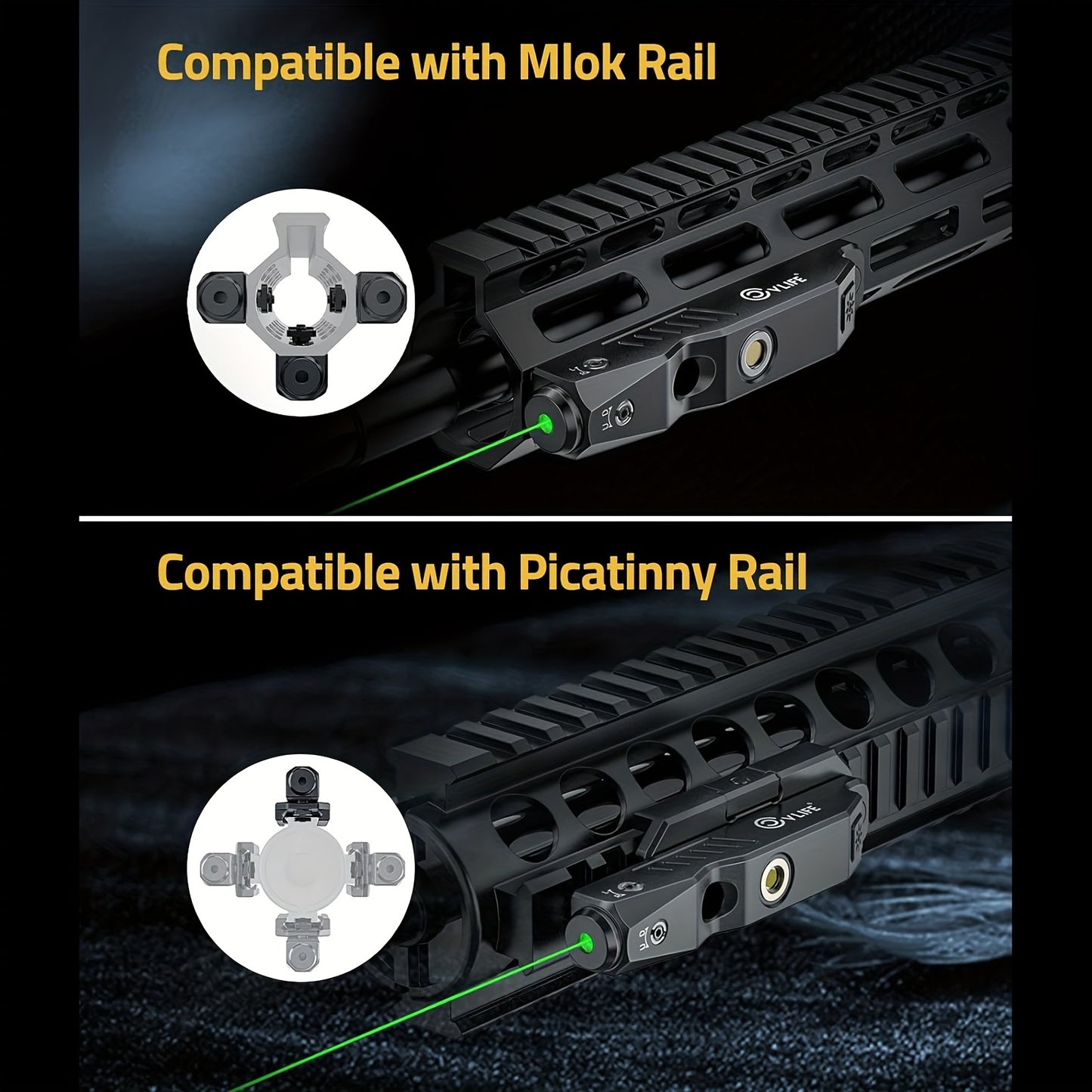 Magnetic Rechargable Green Laser For Rifle