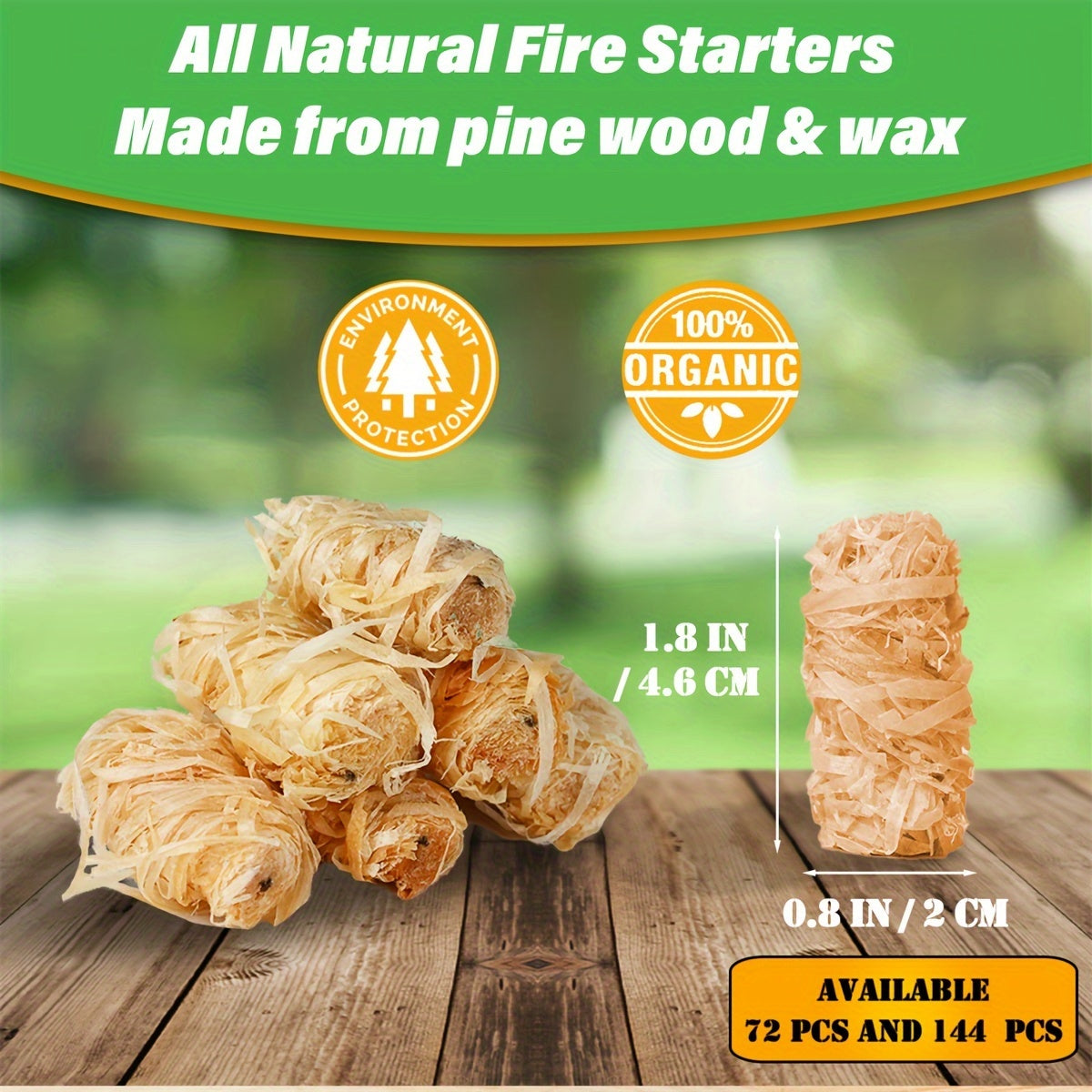 160pcs Natural Fire Starters