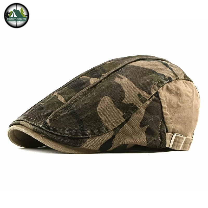 Camouflage Cotton Flat Peaked Cap