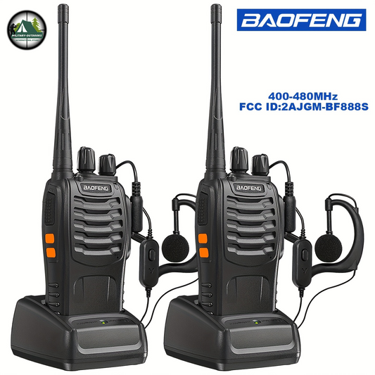 2PCS BAOFENG BF-888S UHF 400-480MHz Two Way Radio Walkie Talkie