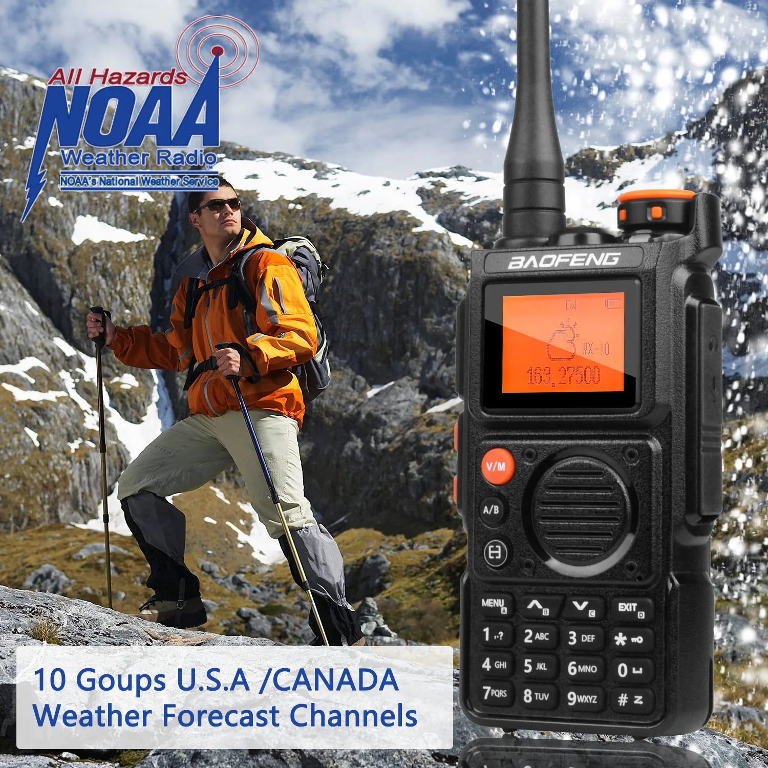 Walkie Talkie Baofeng K6 Multi-Band 999 Ch Walkie Talkie