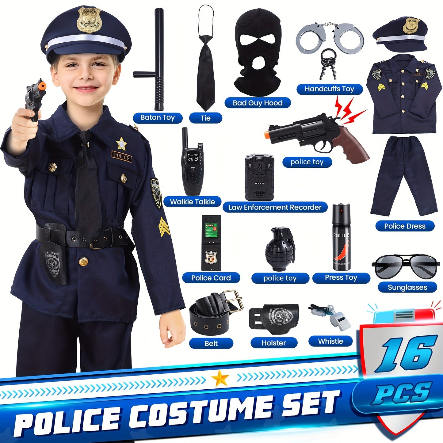 Police Officer Uniform With Play Kit