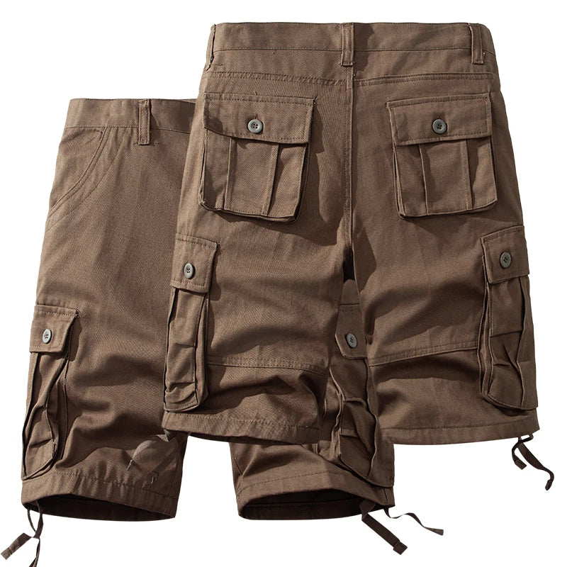 Camo Cotton Shorts for Outdoor Adventure 02 Brown Pants Short