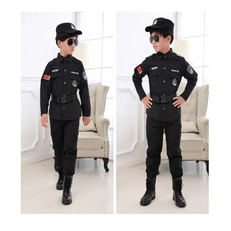 Child Policeman Uniform - 7-Piece Set for Kids Costume