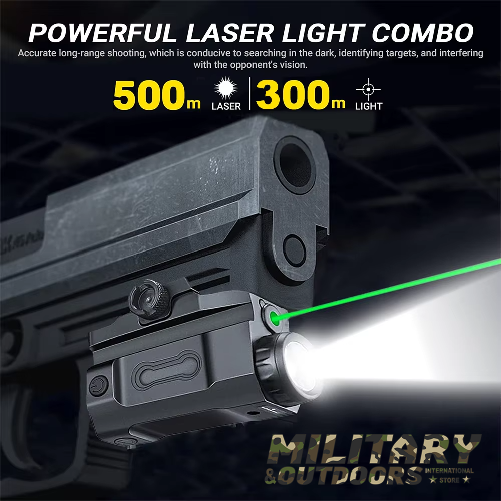 800 Lumens Laser Flashlight Combo