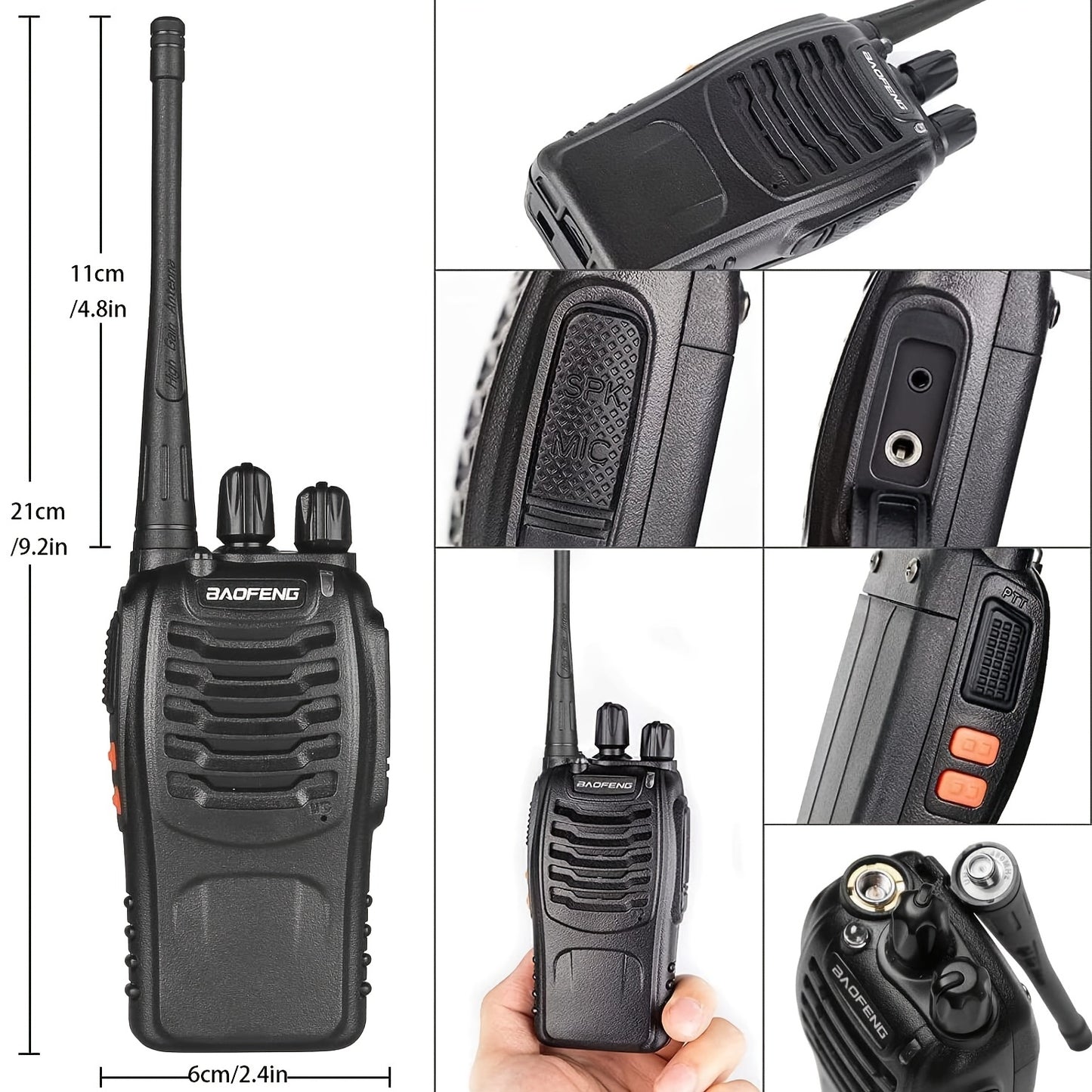 2PCS BAOFENG BF-888S UHF 400-480MHz Two Way Radio