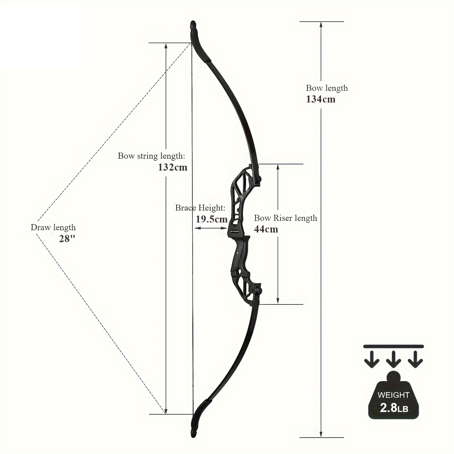 56" SF Takedown Recurve Bow Set